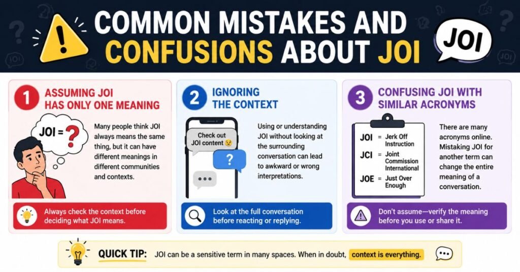 Common Mistakes and Confusions About JOI