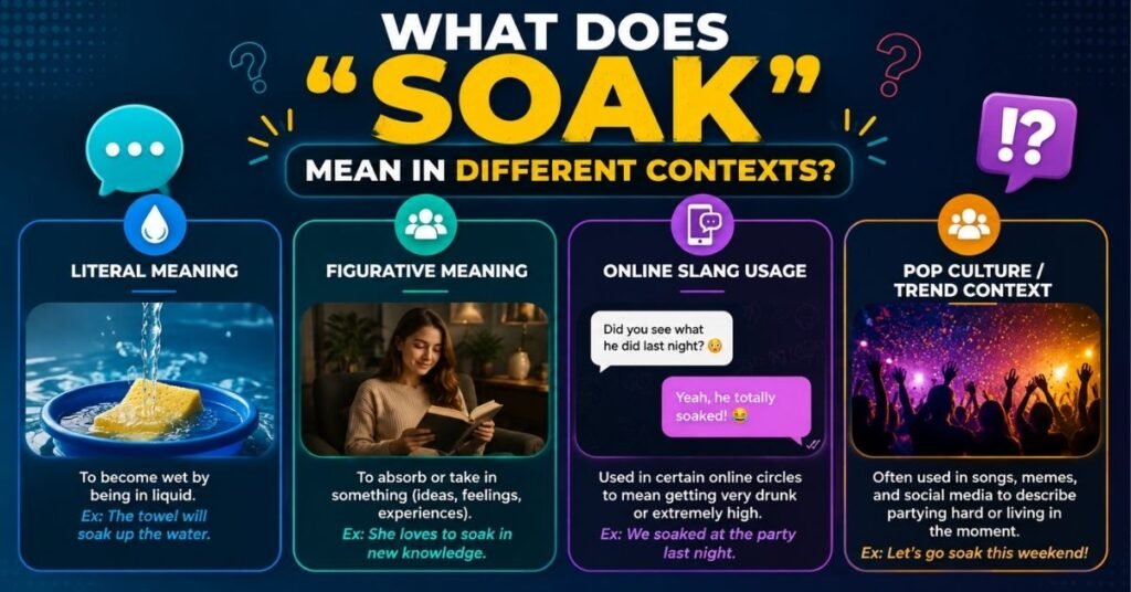 What Does "Soak" Mean in Different Contexts?