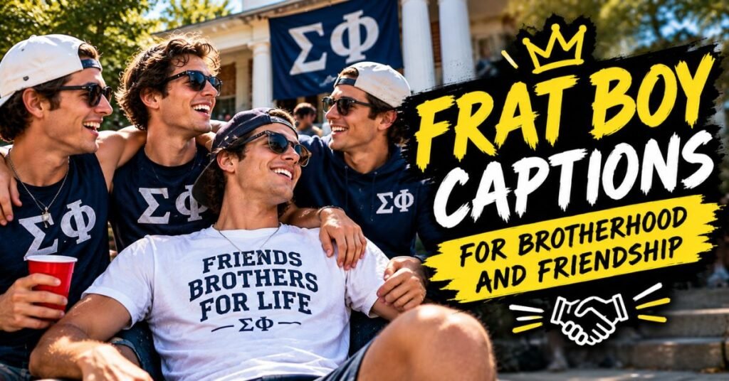 Frat Boy Captions for Brotherhood and Friendship