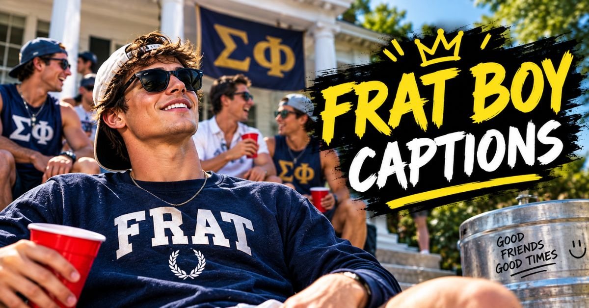 Frat Boy Captions