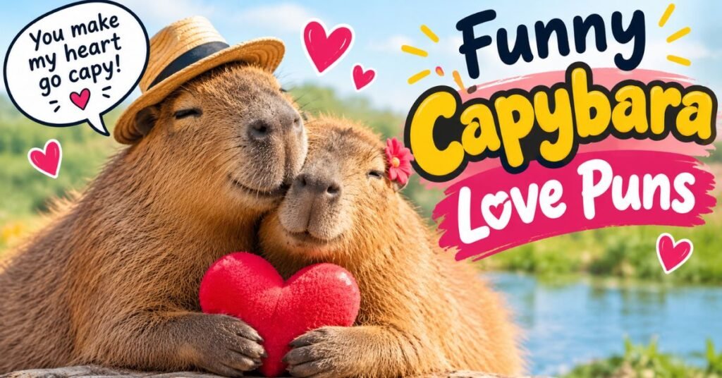 Funny Capybara Love Puns