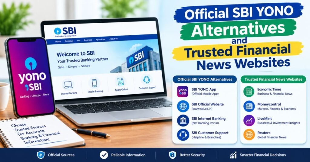 Official SBI YONO Alternatives and Trusted Financial News Websites